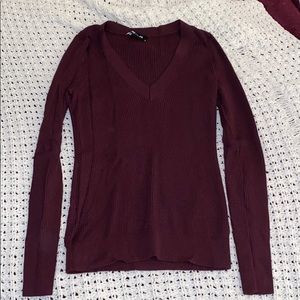 V neckline sweater